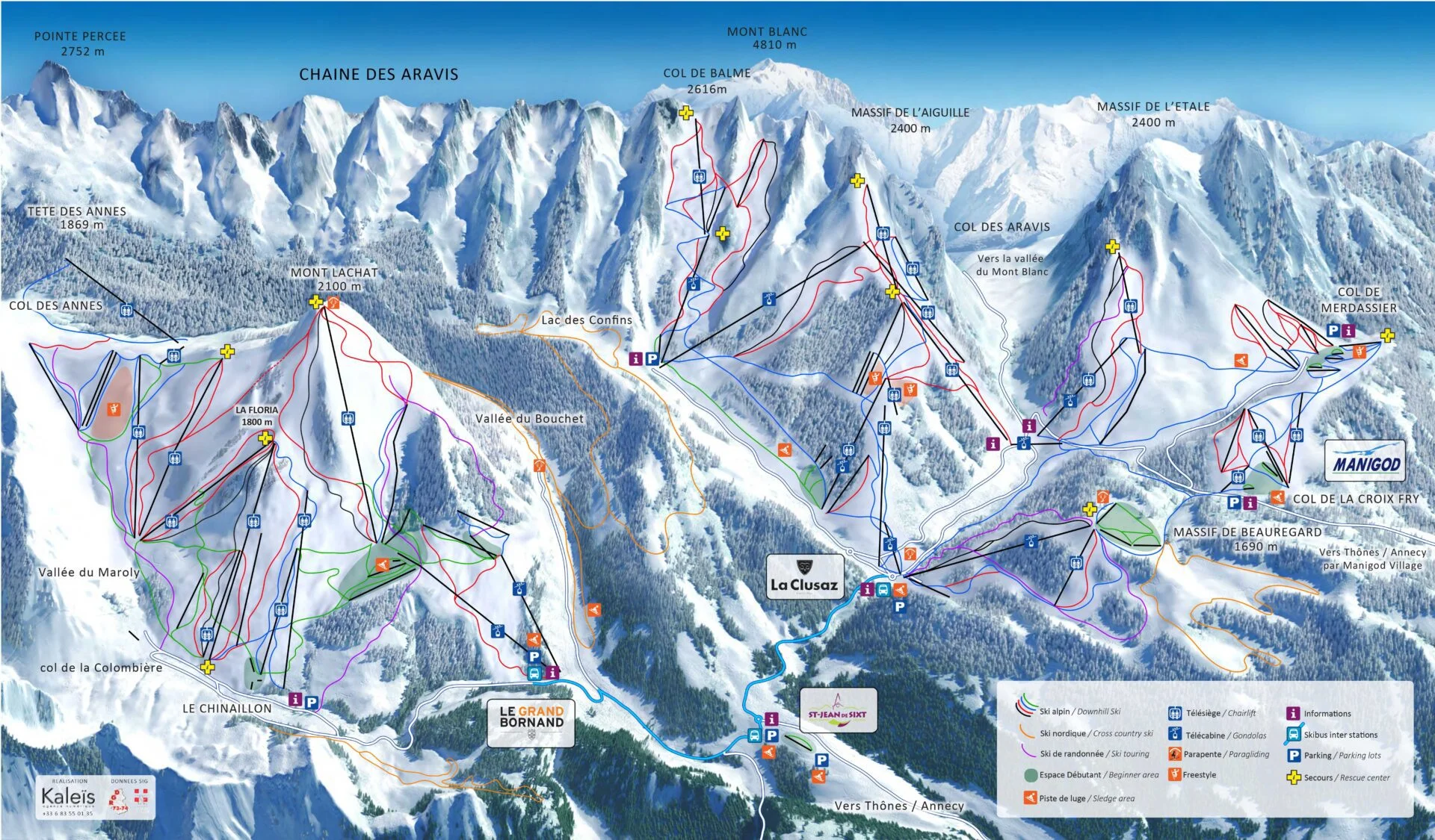Map of La Clusaz