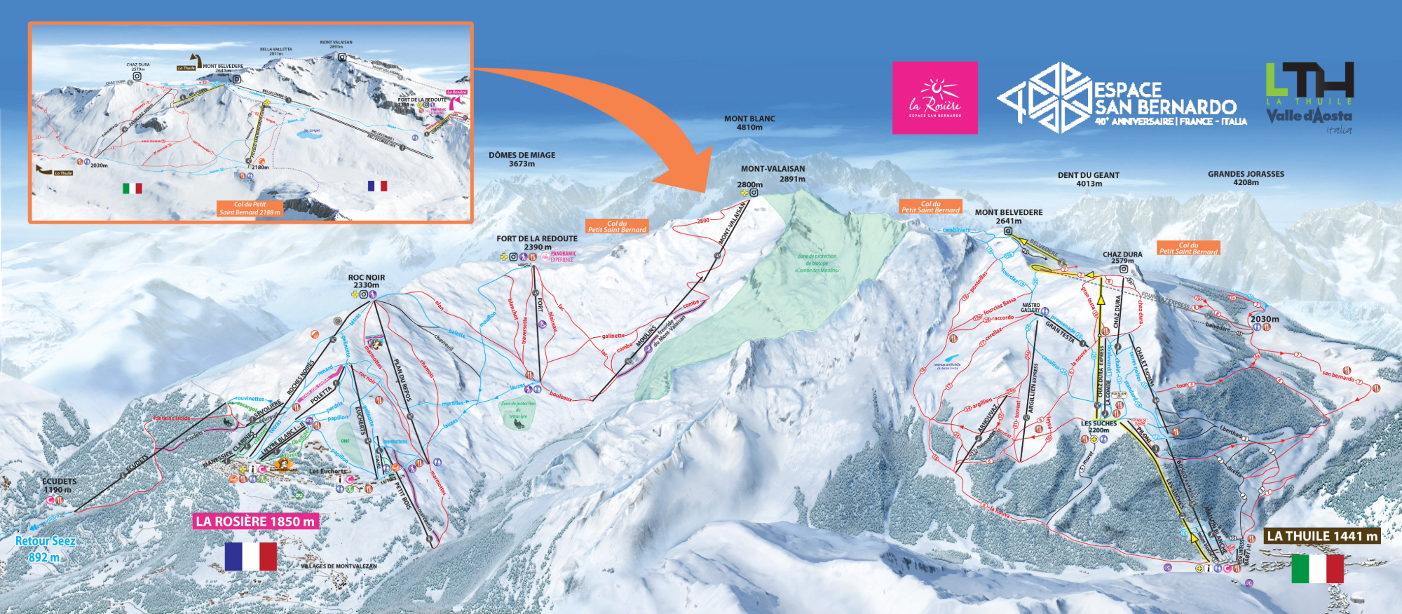 Map of La Rosiere