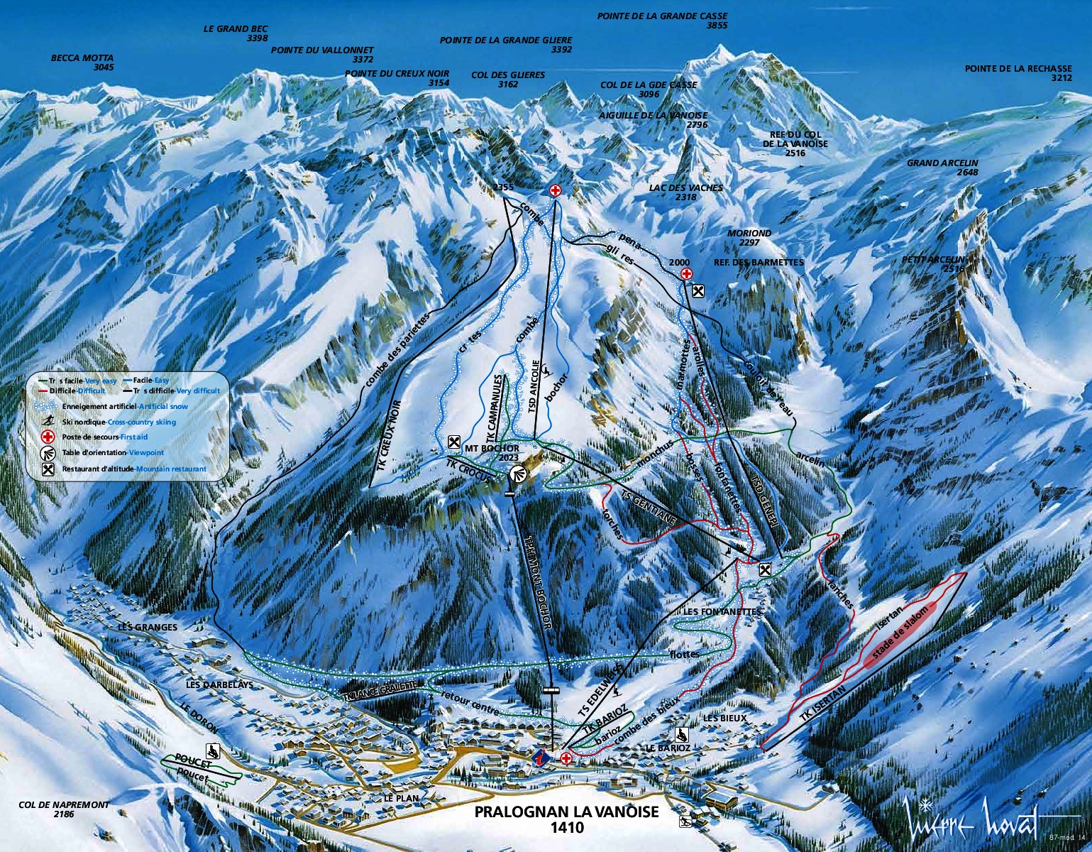Map of Pralognan-la-Vanoise